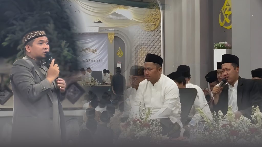 Suasana acara Maulid Nabi Pondok Pesantren Nurul Ummah Yogyakarta dengan Gus Haqy Muhammad, Lc., Gus Choirul Munada, S.Pd., serta tausiah dari Ustadz Kamal Ihsan, Lc., M.A..